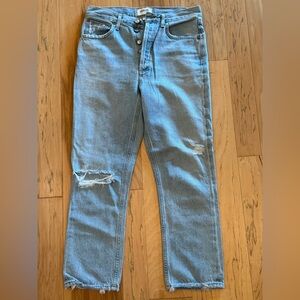 Agolde Riley Button-Fly Jeans